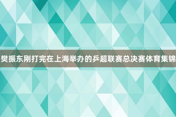 樊振东刚打完在上海举办的乒超联赛总决赛体育集锦