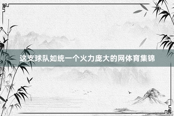 这支球队如统一个火力庞大的网体育集锦